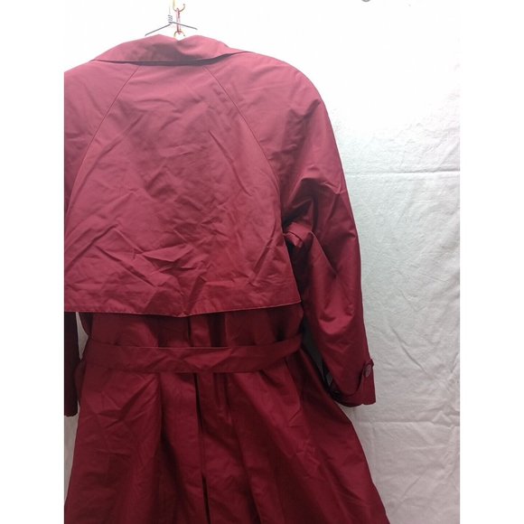 Sue Brett women's Red Trench Coat Zip Out Liner size 14W - Picture 11 of 11